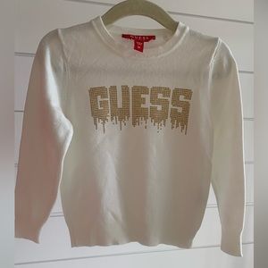 GUESS white sweater,‎ toddler size 3T